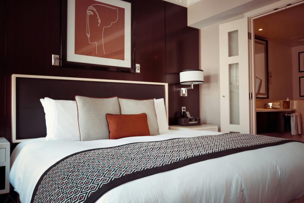 Interior view of standard hotel room